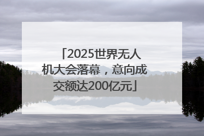 2025世界无人机大会落幕，意向成交额达200亿元