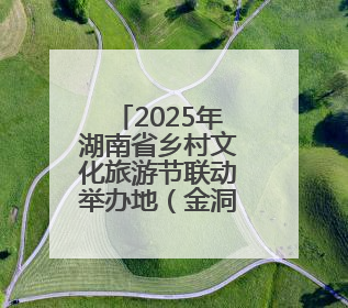 2025年湖南省乡村文化旅游节联动举办地（金洞）系列活动将启