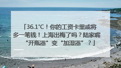 36.1℃！你的工资卡里或将多一笔钱！上海出梅了吗？陆家嘴“开瓶器”变“加湿器”？