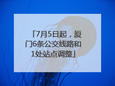 7月5日起，厦门6条公交线路和1处站点调整