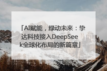 AI赋能，绿动未来：挚达科技接入DeepSeek全球化布局的新篇章