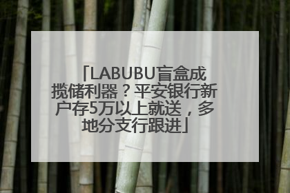 LABUBU盲盒成揽储利器？平安银行新户存5万以上就送，多地分支行跟进